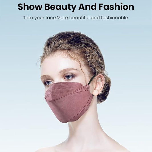 100Pcs KF94 Masks, Individually Wrapped 3D Fish Type Masks for Adult, 4 Layer Protective Face Mask