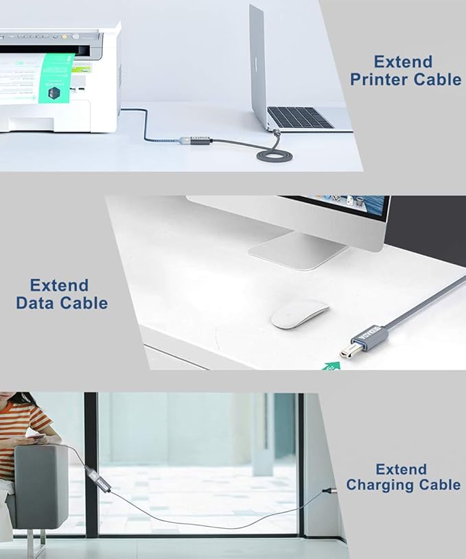 AkoaDa USB C to USB 3.0 Adapter (10ft), USB Type C Male to USB 3.0 Female OTG Cable Thunderbolt3 Compatible with iPhone 16 Pro Max/16 Plus/16/15, iPad, MacBook Pro/Air 2023, Galaxy S24/S23/S22