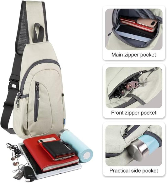 TITECOUGO Small Sling Bag, Lightweight Crossbody Backpack for Men Women, Shoulder Bag for Sports and Outdoor