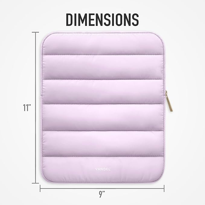 Vandel - The Original Puffy iPad Sleeve 9-11 Inch Tablet Sleeve, Purple i Pad Case for Women and Men, Cute iPad Air Pouch, 9 10 Inch, 11 Inch Bag
