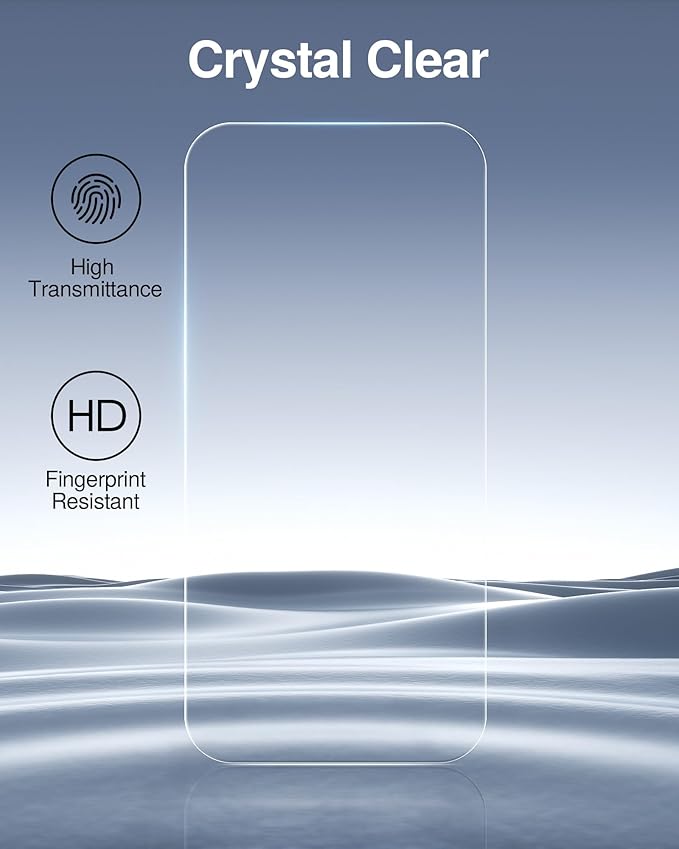 SmartDevil 2 Pack Tempered Glass for iPhone 16 Pro Max Privacy Screen Protector, Military-Grade Shatterproof Protection, 9H Hardness, Anti-Spy Tempered Glass, Fast & Easy Installation, Case Friendly Design