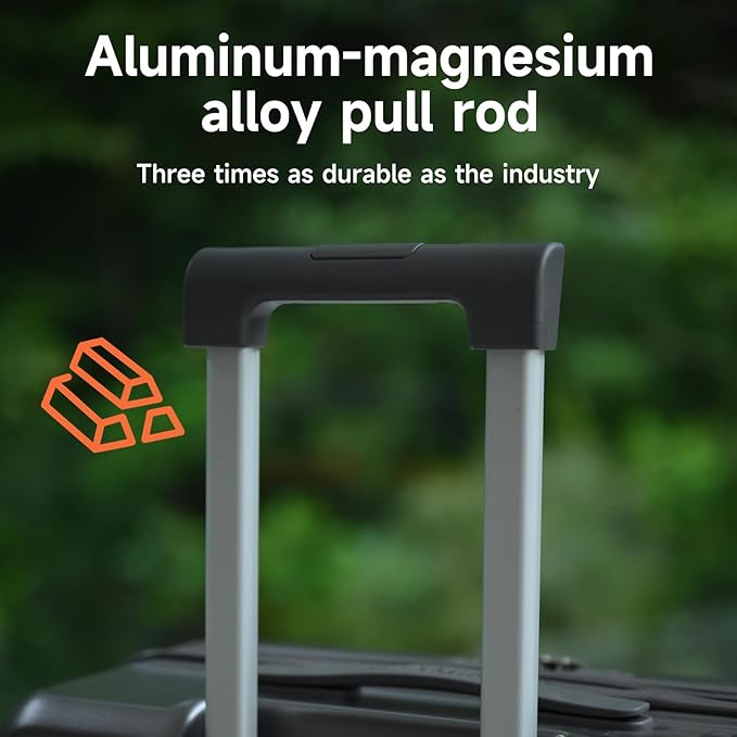 ROAMING Expandable 28-Inch Checked Luggage with Mute Brake Wheels Airline Approved Hard Shell Suitcases with Front Pocket Top Opening Luggage with TSA Lock for Short Business Travel, Black