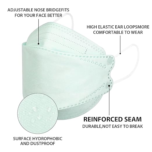 Borje KN95 Face Masks 50 Pack, Breathable Comfortable and Disposable KN95 Mask,Masks for Adults