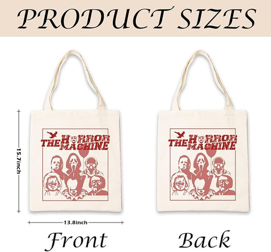 Canvas Tote Bag Aesthetic for Women,Reusable Canvas Cute Shoulder Bag for Grocery, Shopping, Beach & Daily Use