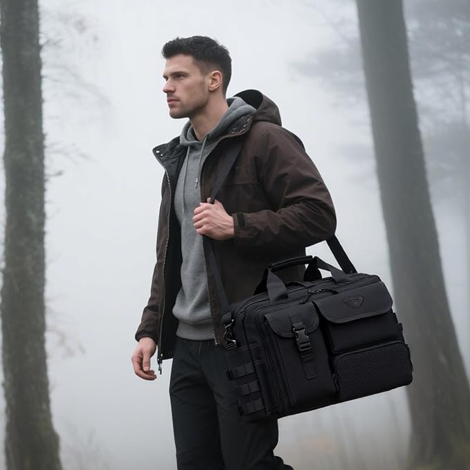 Stypos Tactical Laptop Bag for Men,14inch/15.6inch/17.3inch Messenger Bag Military Shoulder Bag,Flight Work Bags for Pilots