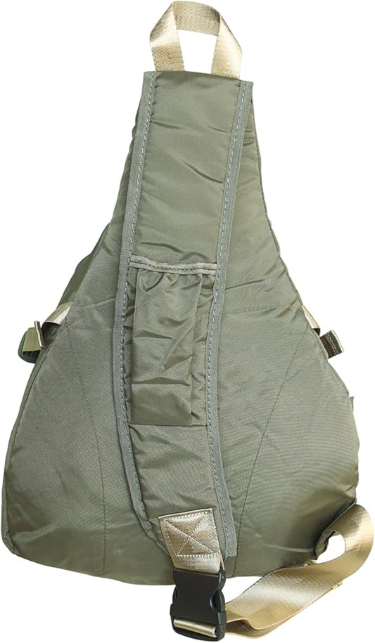 Large Sling Bag Laptop Backpack Cross Body Messenger Bag Shoulder Travel Rucksack (D- Army Green)