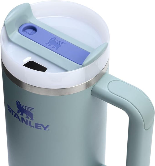 STANLEY Quencher H2.0 Tumbler with Handle and Straw 30 oz | Flowstate 3-Position Lid | Cup Holder Compatible for Travel | Insulated Stainless Steel Cup | BPA-Free | Exclusive Blue Cactus