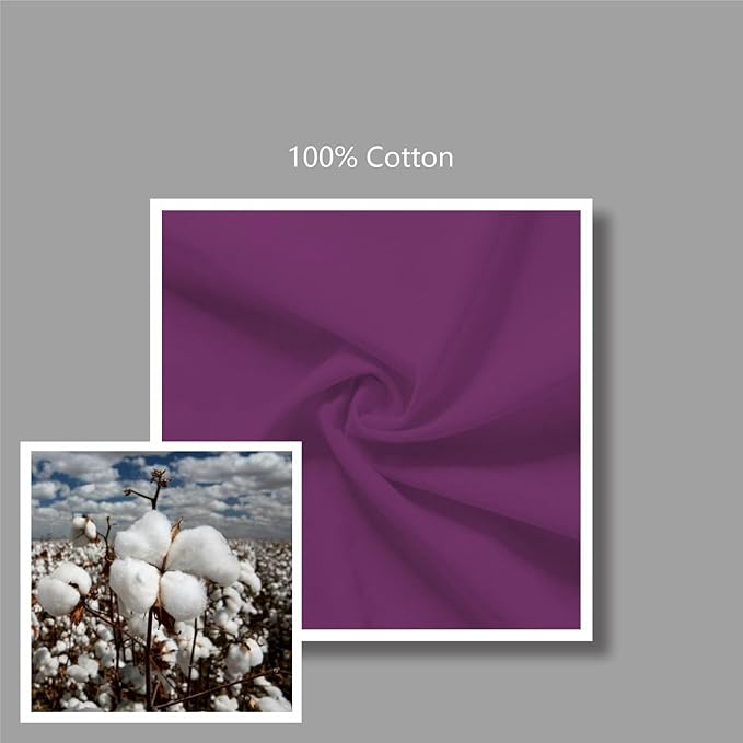 TOPDesign 12-Pack Economical 16"x15" Purple Cotton Tote Bag, Lightweight Medium Reusable Grocery Shopping Cloth Bags, Suitable for DIY, Advertising, Promotion, Gift, Activity