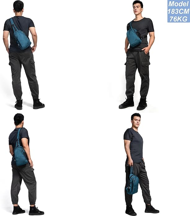 NICGID Sling Bag Chest Shoulder Backpack Crossbody Bags for Tablet Laptop Outdoor Hiking Men Women