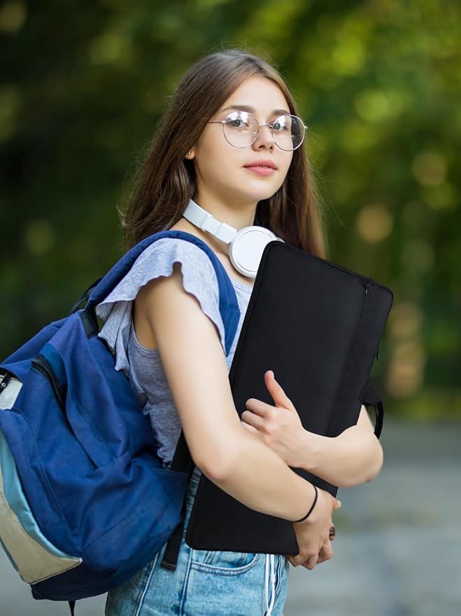 UPERFECT Laptop Sleeve 24-inch for Laptop/Portable Monitor/Notebook/Tablet with Large Capacity Side Pockets & Durable Handle-Waterproof/Shockproof-Padded Compartments-Zippered Accessory Storage