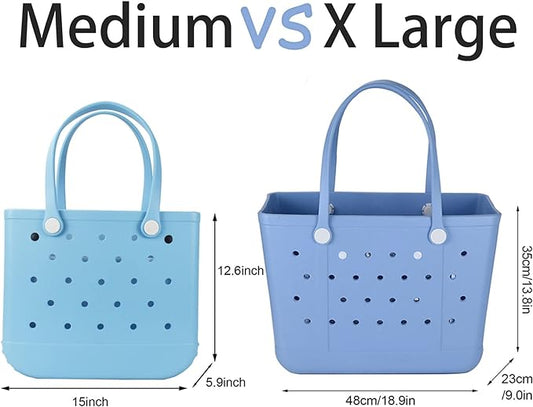 X Large Beach Bag, Oversized Rubber Beach Bag, Washable Open Tote Bag Durable Tote Travel Bags