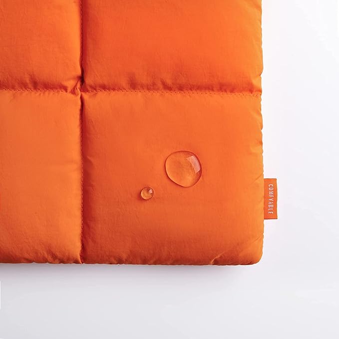 Comfyable Puffy Laptop Sleeve 13 Inch 14 Inch, Quilted Puffer Laptop Carrying Case, Pillow Case Compatible with MacBook Air M4 2025 M3 M2 M1, MacBook Pro M4 Pro/Max, Orange