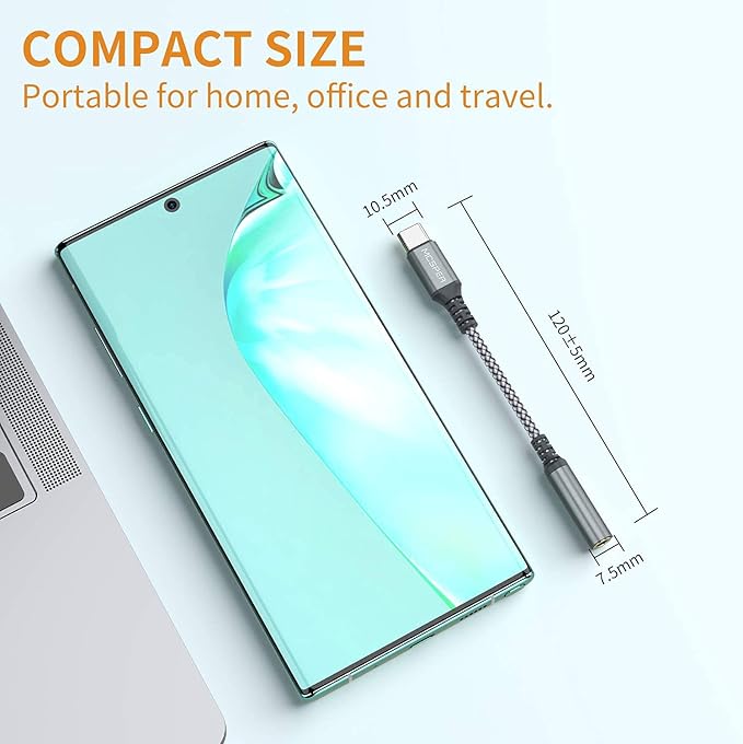 2-Pack USB Type C to 3.5mm Female Adapter,USB C to Aux Audio Dongle Cable Cord Headphone Jack Compatible with iPhone 17/16 Pro Max/15 Pro,Samsung Galaxy S25 S24 S23 S22 Ultra,iPad Pro MacBook