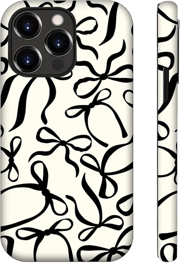 Generic Case Compatible with iPhone 15 Pro,Ribbons Bow Phone Case for Girl Women,Durable Protection Case