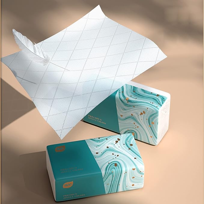 Pack of 8, Disposable Small Facial Tissue, Toilet Paper, Bag Cover, Not Box, Napkin, White Facial Paper Tissue, Material Wood Pulp Fiber NOT COTTON, 4-Ply, 280 Sheet per Pack