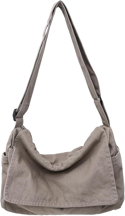 Collsants Messenger Bag for Women Men Satchel Bag Canvas Crossbody Shoulder Bag Casual Sling Bag