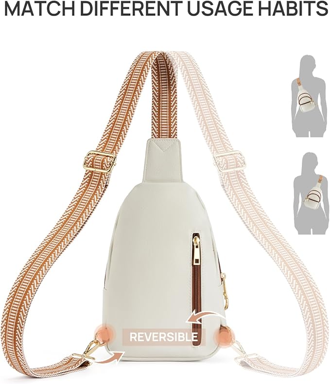 CHOLISS Anti Theft Small Sling Bag for Women and Men RFID Leather Crossbody Bags Fanny Pack Chest Bag Travel Purse Daypacks