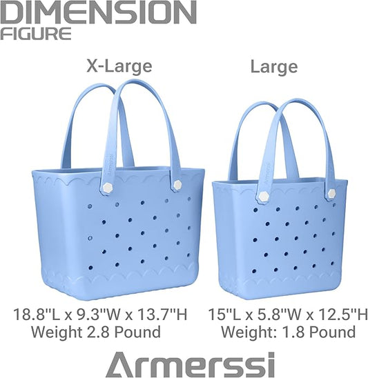 Armerssi Rubber Tote Bag For Women Large Rubber Beach Bag Waterproof Washable Handbag Durable Tote Bag Beach Swimming Travel