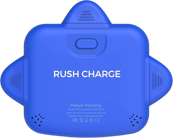 Universe 3 in 1 Portable Charger – 3300mah, 2.4A High-Speed Fast Charging Compatible with iPhone and Android Lightning, Type C, Micro-USB Charges 3 Devices at a Time Pre-Charged RC33 Blue