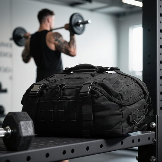 Travel Duffle Bag Backpack for Men - Large Tactical Bags Weekender Gym Bag for Overnight Traveling Military Workout Deployment Sports (Black, 80L)