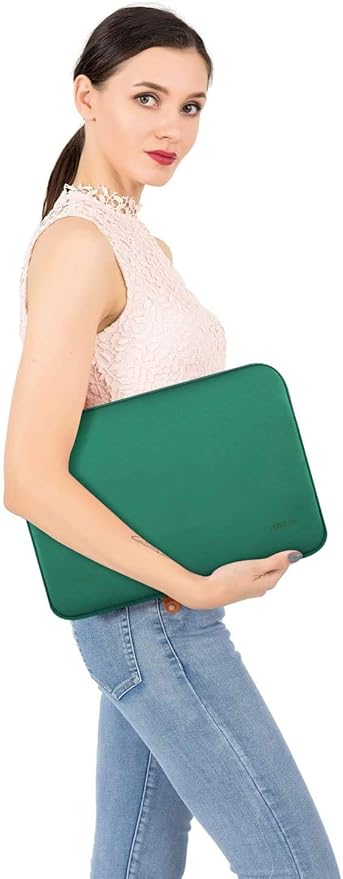 MOSISO Laptop Case 16 inch, 15-15.6 inch Laptop Sleeve Bag Compatible with MacBook Pro 16 inch, HP, Acer, Dell, Lenovo, ASUS Notebook, Neoprene Computer Sleeve Bag with Small Case, Peacock Green