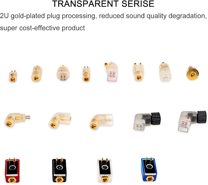 okcsc 0.78/0.75 2 Pin Female to 3.5mm Male Adapter Work for 2 Pin Cable Connected with Hifiman HE4XX HE-350 HE1000 HE-400i HE560 Headset Connector Black