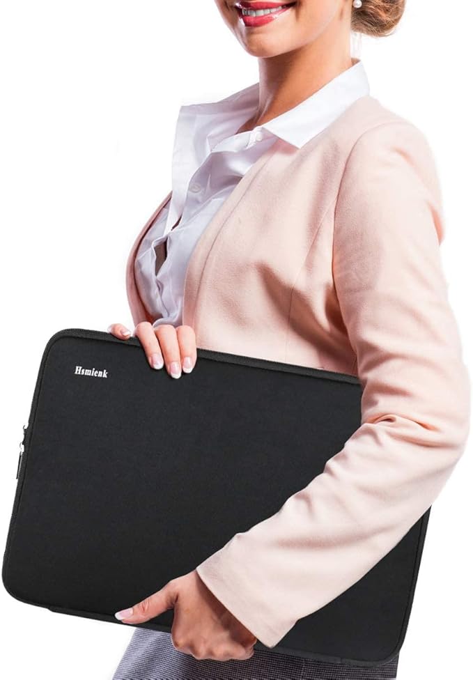 Laptop Sleeve 14 inch, Upgrade Durable Shockproof Protective Computer Cover Flip Case Briefcase Carrying Bag Compatible with 14" HP, Lenovo, Asus, Acer, Notebook, Chromebook Computer, Black