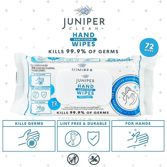 3 Pack Hand Sanitizing Wipes, Alcohol Free 216 Count Disposable Hand Sanitizer Wipes, Fresh Scent, Lint Free & Durable