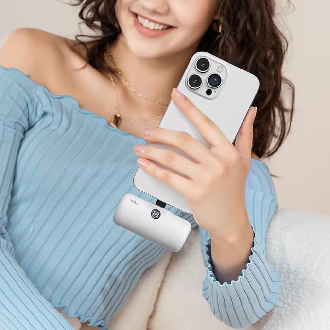 iWALK USB-C Portable Charger for iPhone 15/16: Mini 20W 4,800mAh Wireless Power Bank Fast Charging Travel Battery Pack Compatible with iPhone 16/15/15 Plus/15 Pro/15 Pro Max, Andriod Phone Samsung