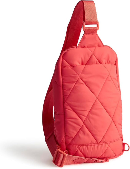 Vera Bradley Women's Featherweight Lorman Sling Backpack Bag, Cayenne, One Size