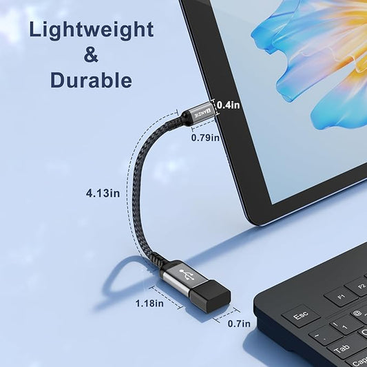 2-Pack USB-C Female to USB-A Female Adapter - Compatible with iPhone 15 Pro/Max, MacBook Pro/Air, iPad Pro, Google Pixel, Samsung Galaxy