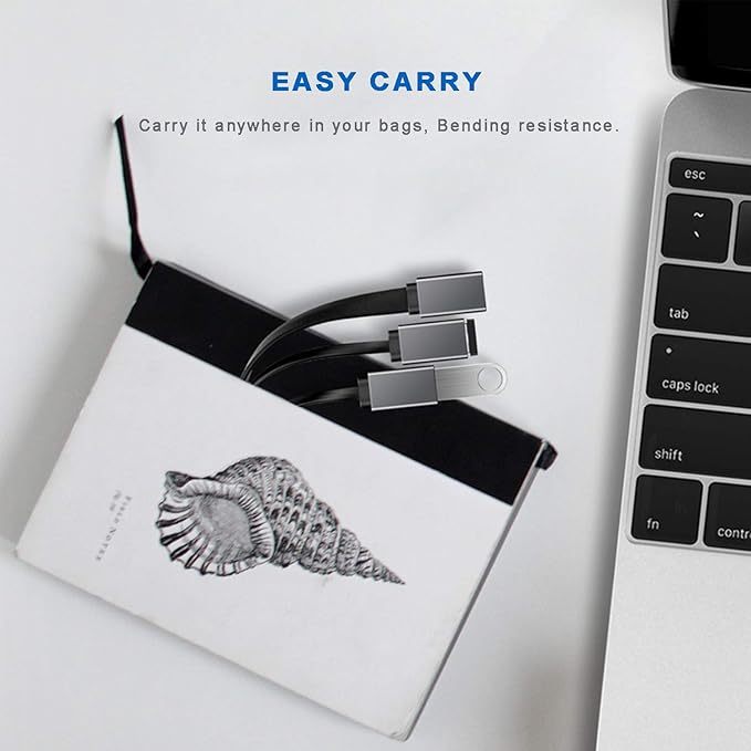 YMY Lightweight Easy Carry USB Type-C to USB-A Hub OTG Adapter Multi-Port Converter Dock 1 in 3 Out Type C Expension Cable for Mobile Tablet Laptops