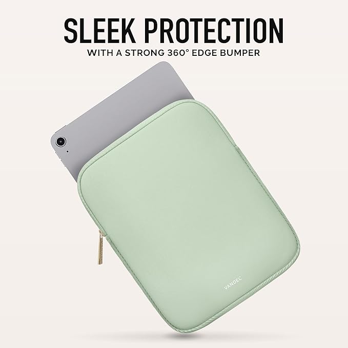 Vandel 9-11 Inch Tablet Sleeve, iPad Sleeve 11 inch Travel Pouch, Fits iPad Pro 11 Inch M4/ 10th Generation 10.9, 9/8th Gen 10.2/ Air 11" 5/4/3 10.9"/10.5", Pro 11 M2, Tab S8/S9