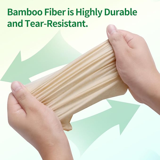 Unbleached Bamboo Facial Tissues - 12 Boxes of 100% Natural, Hypoallergenic, 134 Sheets per Box, FSC Certified, Eco - Friendly, Ultra - Soft & Gentle for Everyday Home and Office Use