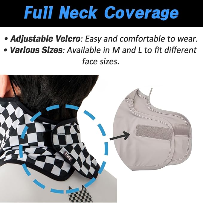 KOREA (Type H) UV Sun Protection Balaclava Half Face Mask - For Golf, Hiking, Running, Cycling & Outdoor Sports