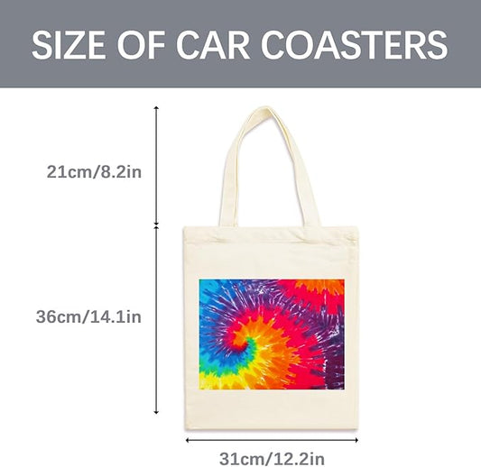 ORJ 12 PCS Sublimation blank canvas bags bulk,Polyester Shopping Tote Bags for Sublimation,DIY custom Blank Canvas Tote Bags 12.2 x 14.2 Inch