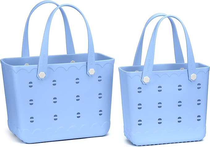 Armerssi Rubber Tote Bag For Women Large Rubber Beach Bag Waterproof Washable Handbag Durable Tote Bag Beach Swimming Travel