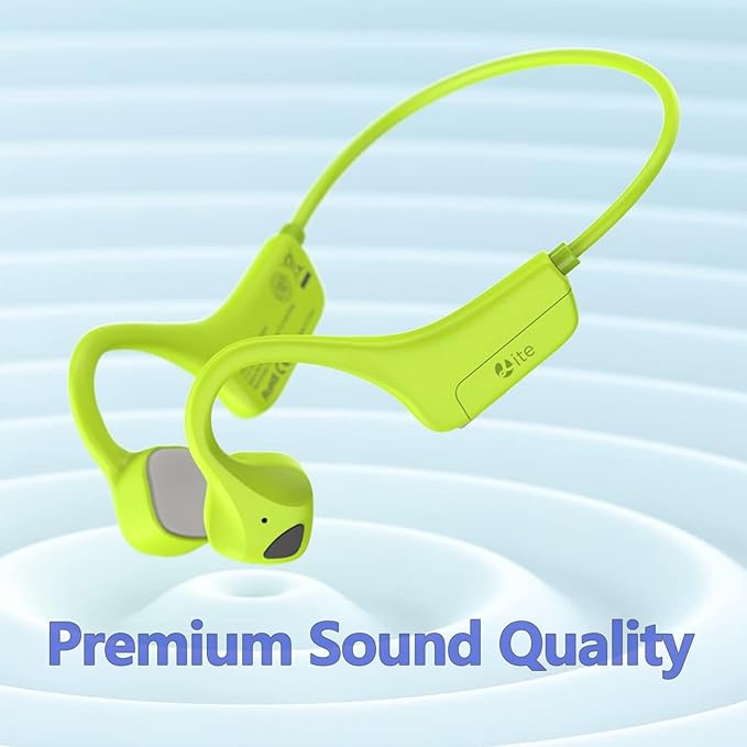 Bone Conduction Headphones, Open Ear Bluetooth 5.0 Headset, Lightweight Sweatproof Wireless Sport Earphones with HD Microphone, 8H Playtime for Running, Cycling, Workouts