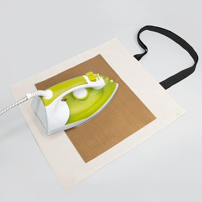 NPBAG 25 Pack 15'' X 16'' Natural Cotton Tote Bags, Lightweight Blank Bulk Cloth bags with 1pc of PTFE Teflon Sheet