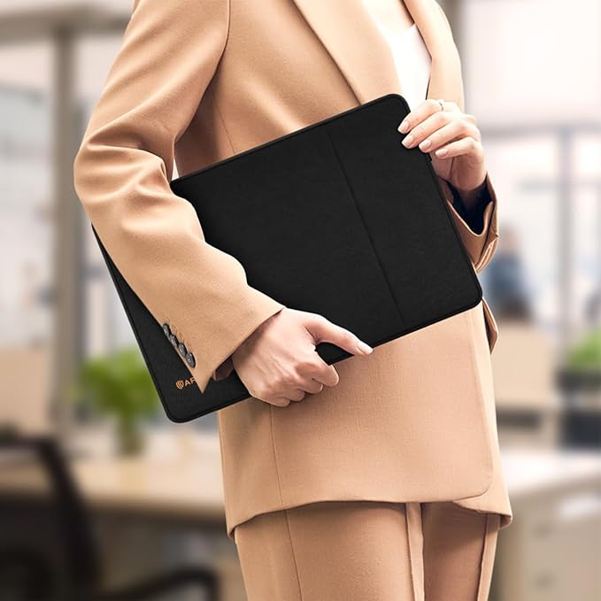 ARVOK 13 13.3 14 Inch Laptop Sleeve Case for 2024 MacBook Air 13-inch/Water-Resistant Notebook Computer Pocket Briefcase Carrying Bag Pouch Skin Cover for HP/Dell/Asus/Acer, Black