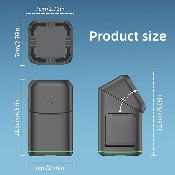 3-in-1 Qi2 Wireless Charger for iPhone/iWatch/AirPods | 15W Fast Charging with Auto-Align Magnetic Design | Smart LED Light & 180°Rotation | Premium Aluminum Alloy (Black)