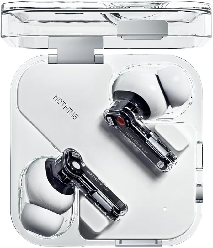 Nothing Ear Wireless Earbuds with ChatGPT Integration, Smart ANC, Hi-Res Audio with LDAC & LHDC, 11mm Dynamic Bass Boost, 40.5H Playtime, 6 Mics for Calls Headphones, Wireless Charging White