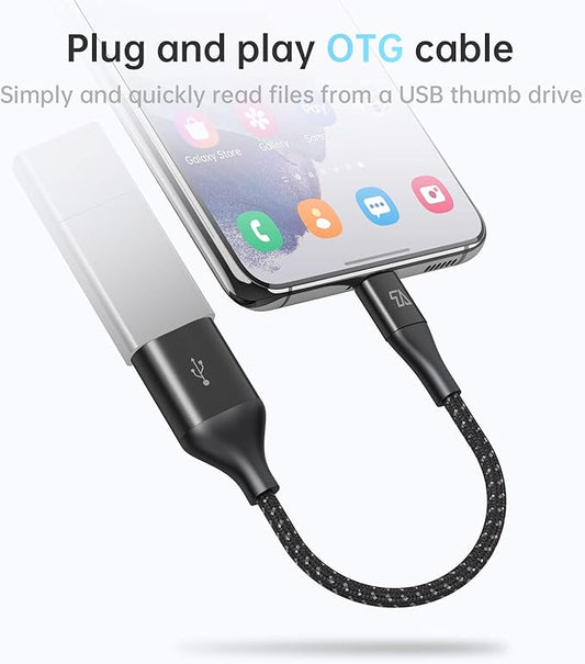 USB C to USB Adapter 3.1, OTG Adapter, 10Gbps USB Type C to USB Adapter, USB-C to USB-A Female OTG Cables Compatible for New MacBook Pro, iPad Air 2020, Galaxy S20/S10/S9/S8 and More