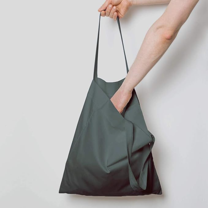 NPBAG 5 Pack 15'' X 16'' Grey Cotton Tote Bags, Lightweight Blank Bulk Cloth bags with 1pc of PTFE Teflon Sheet