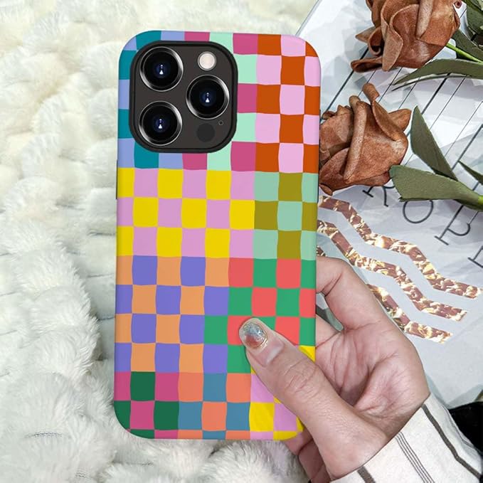 DAIZAG Case Compatible with for iPhone 12 Pro Max,Classic Checkerboard Plaid Phone Case for iPhone 12 Pro Max for Girl Women Boy Men