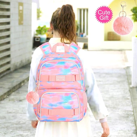 3Pcs Backpack for Girls Boys, 17 Inch School Bookbag with Lunch Box, Durable Laptop Backpacks Set for Teens College