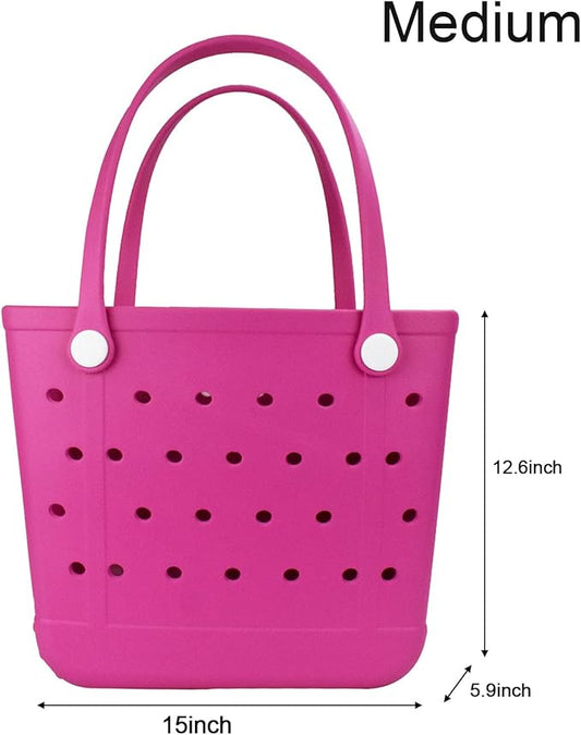 X Large Beach Bag, Oversized Rubber Beach Bag, Washable Open Tote Bag Durable Tote Travel Bags