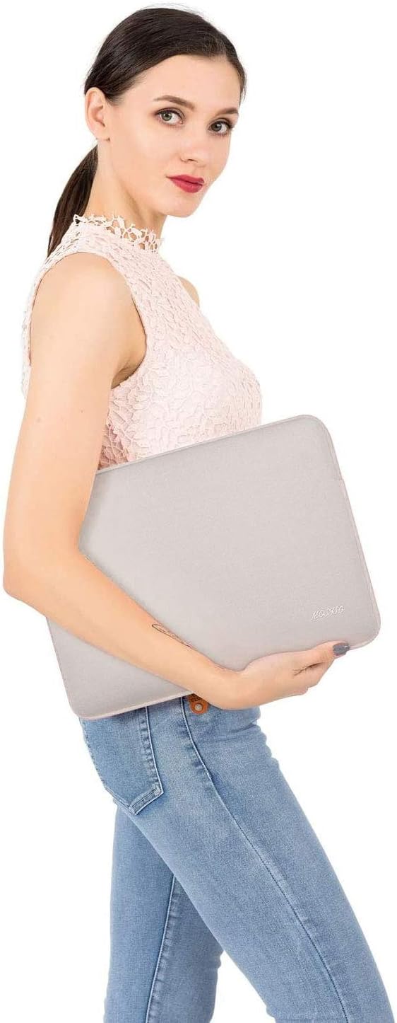 MOSISO Laptop Case 13.3 inch, 13-13.3 inch Laptop Sleeve Bag Compatible with MacBook Air/Pro 13 / Pro 14, HP Dell ASUS Lenovo Notebook, Neoprene Computer Sleeve Bag with Small Case, Rock Gray