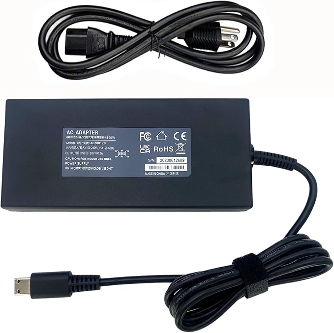 230W 240W AC Adapter for MSI GE76 GE66 GP66 GP76 Stealth 16 17 A1VFG A13VG A13VF A1VIG A1VHG GS77 12UHS 12UGS 12UE Power Supply A20-240P2A A17-230P1A Laptop Charger