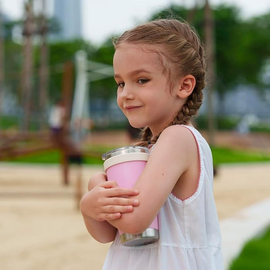 Easy Clean Pro Tumbler-24 oz Water Bottle with Handle Quick-Disassemble Flip Straw, Leakproof Insulated Stainless Steel Dishwasher Safe, BPA-Free Gifts for Kids